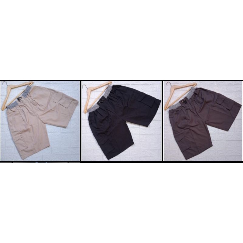 KOLOR CARGO PRIA WANITA/CELANA PENDEK CARGO BAHAN DRIL NAGATA MUAT BB 75 KG