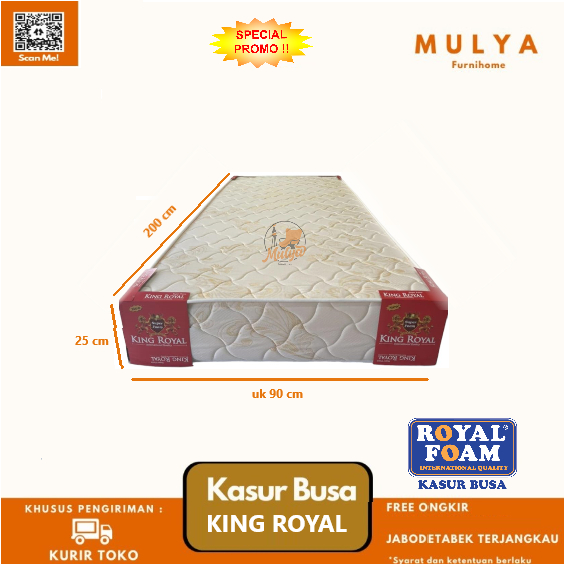 Kasur rebonded King Royal/Matras Rebonded D 50 Garansi 15 Tahun/By ROYAL FOAM UK 90X200