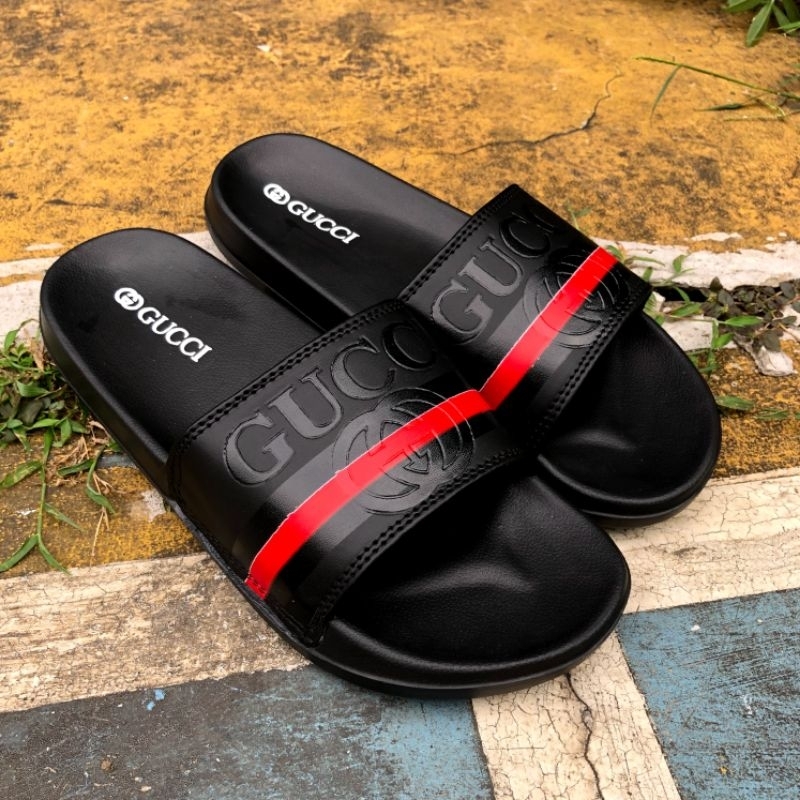 SENDAL PRIA MURAH SLIDE, SANDAL GUCCI IMPORT, SANDAL SLIDE GUCCI