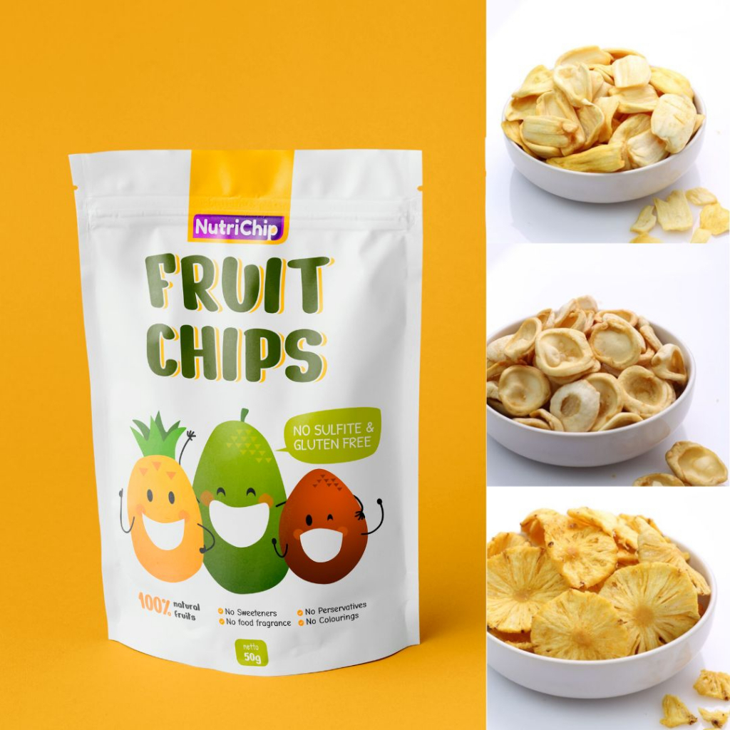 

Nutrichip Keripik Buah Salak Nangka Nanas Mix Fruit Chip 50g