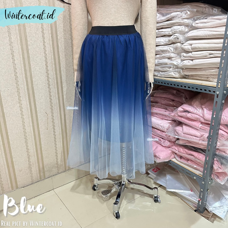 Rok wanita gradation skirt jennie spring autumn bawahan cewek korea bkk style import kawaii cute elegant