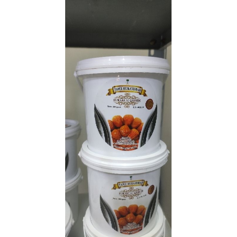 Kurma sukari ember 850gr korma al qossim sukari raja bukan ajwa Kurma Sukari Al-Qassim