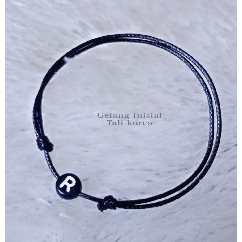 GELANG INISIAL BULAT TALI KOREA