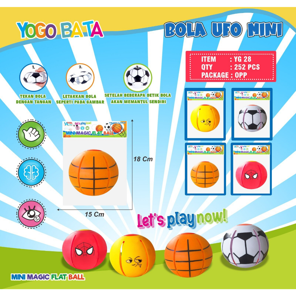 Mainan Magic Bola Ufo Viral Bola Injak Magic Balls Mini