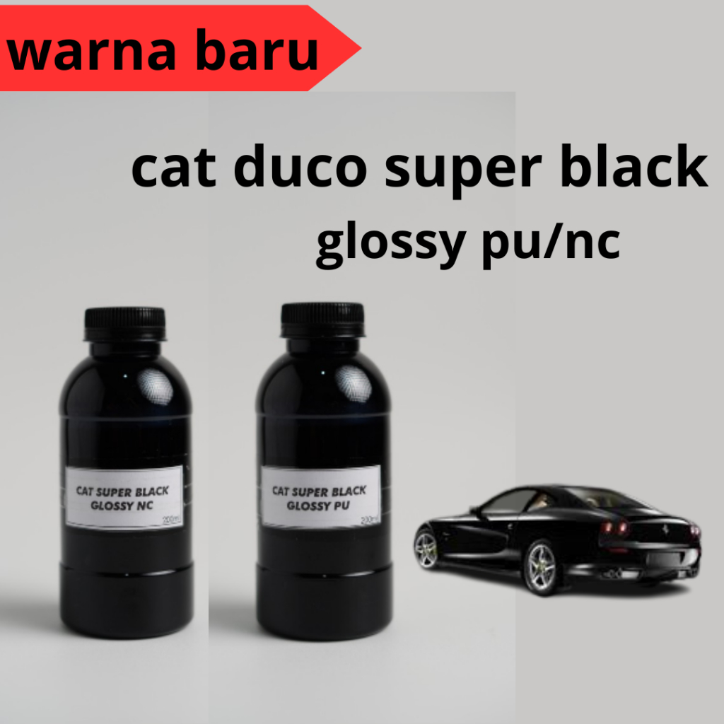 Neo Cat Super Black Glossy PU NC 100ml 200ml/cat hitam pu nc