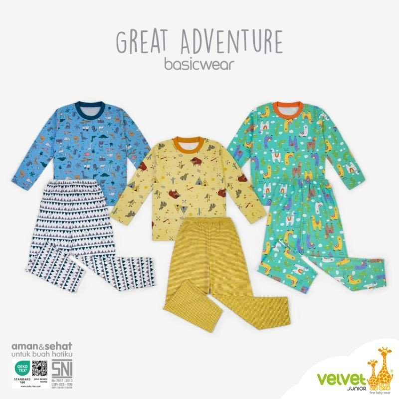 Makassar Piyama Velvet Junior Big Size (Ukuran Besar) 2-10 Tahun