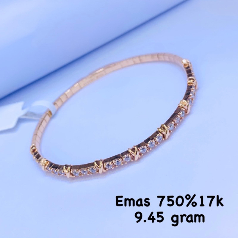 gelang emas 750%