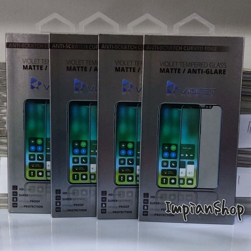 iPhone XR - VIOLET Tempered Glass ANTI GLARE - MATTE