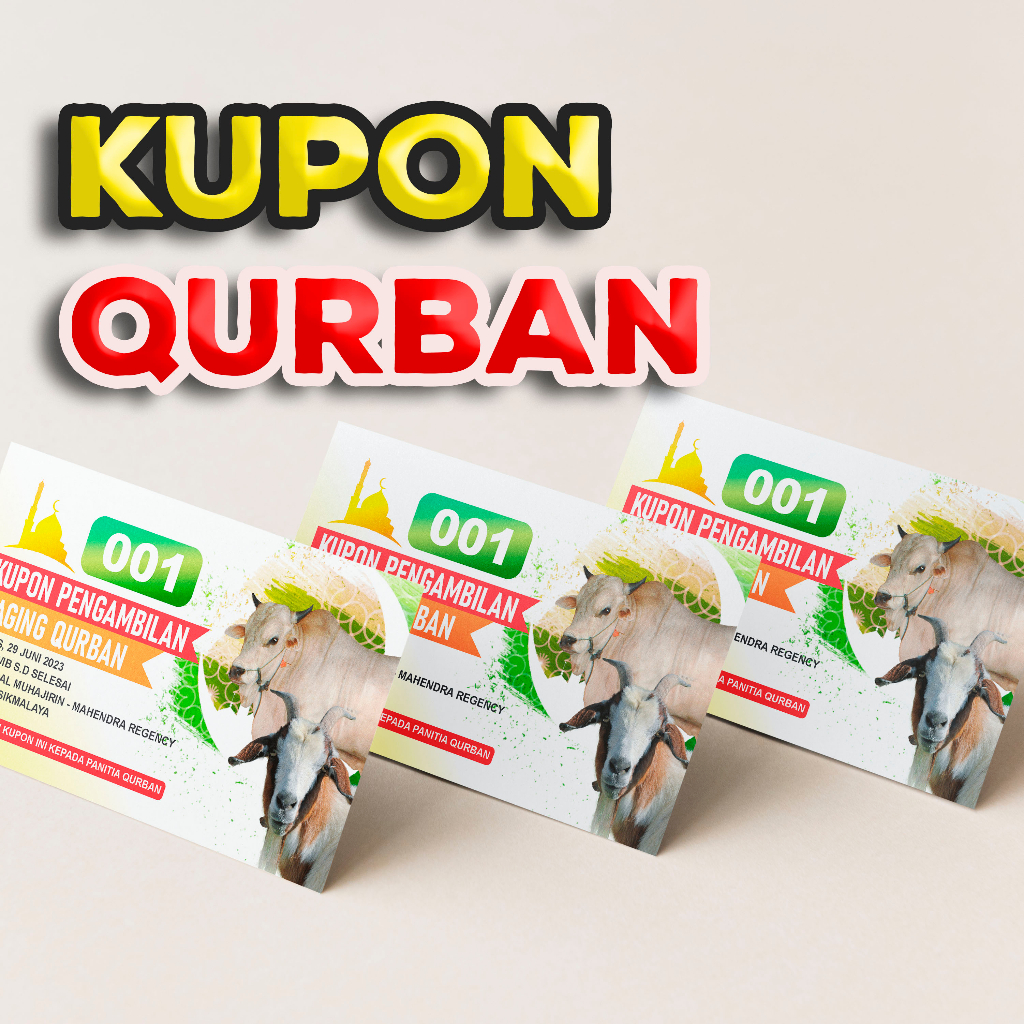 Kupon Qurban | Kupon Pengambilan Daging Qurban 003 B