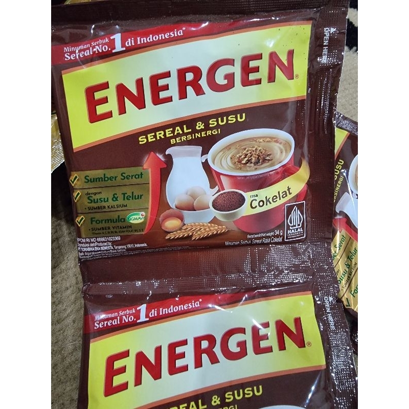 Energen Coklat Minuman Bubuk Sereal 1 renteng [32 gr x 10 Sachet]