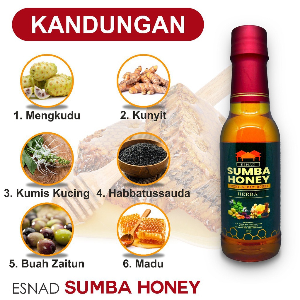 SUMBA HONEY HERBA Premium Raw Honey Madu Sumba 350gram