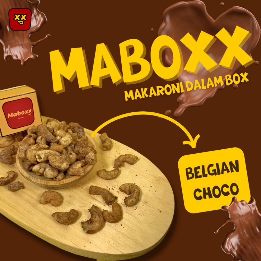 

Cemilan Makaroni Maboxx Rasa COKLAT Premium Manis