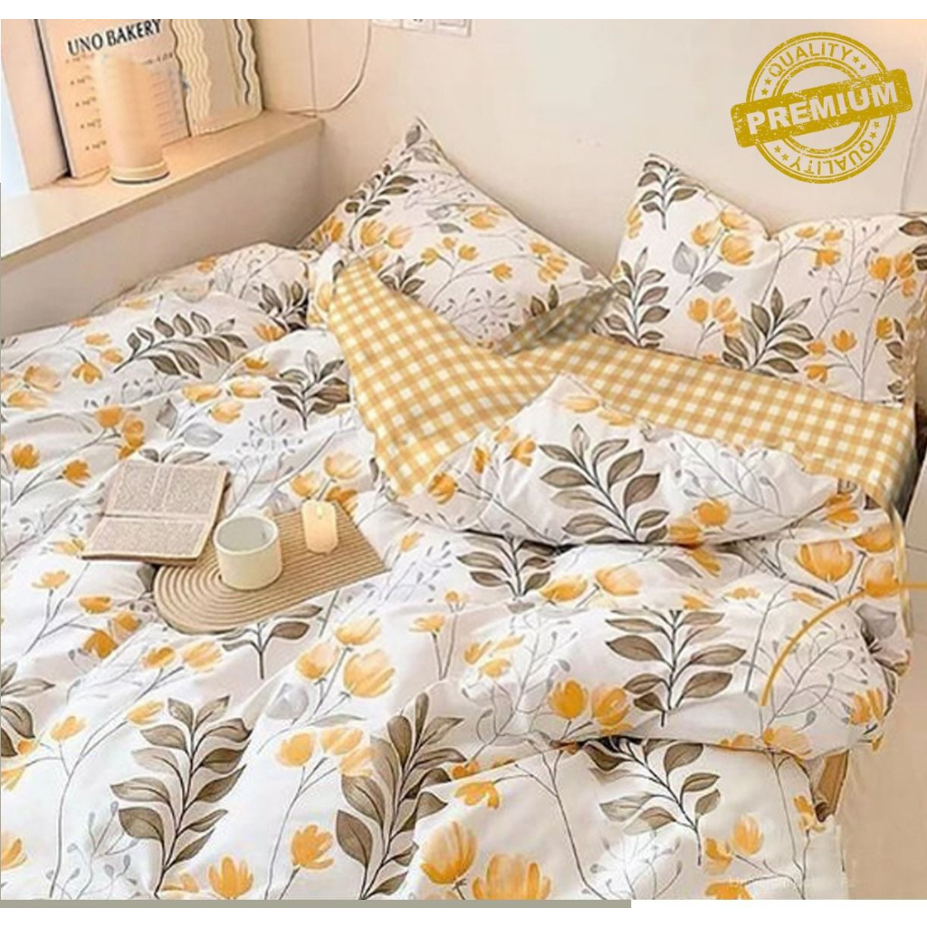 SPREI Set Katun ANTI GESER Home Industri Motif Kotak / COD SPREI / SPREI KOTAK EMILY MOTIF KOREA / SPREI KARAKTER MOTIF ANAK