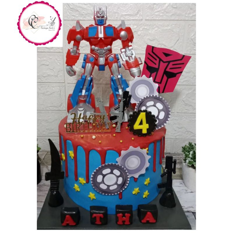 

Kue Ulang Tahun Transformers / Kue Ultah Robot / Transformers Cake / Transformers