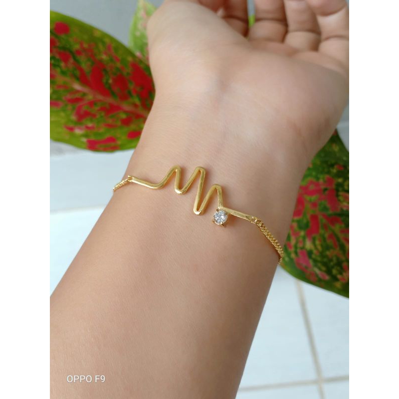 gelang korea dewasa bahan perak murni 925