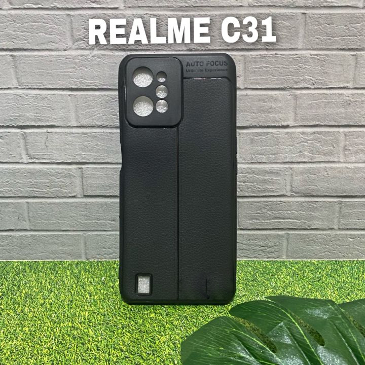 Case Auto Focus REALME C31 Leather Experience SoftCase Slim Ultimate / Casing Kulit