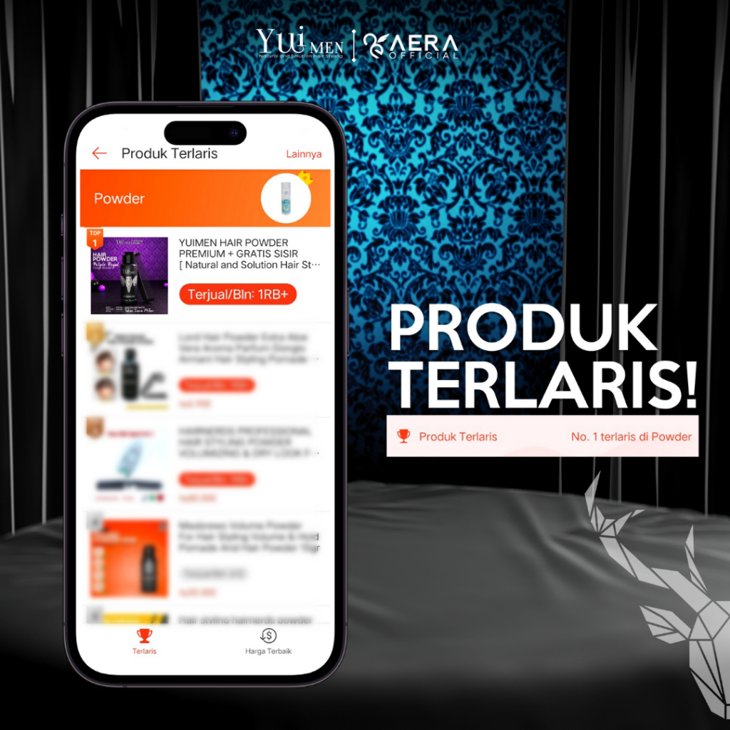 YUIMEN HAIR POWDER PREMIUM - AROMA BUBBLE GUM - GRATIS SISIR  [ Natural and Solution Hair Styling ]