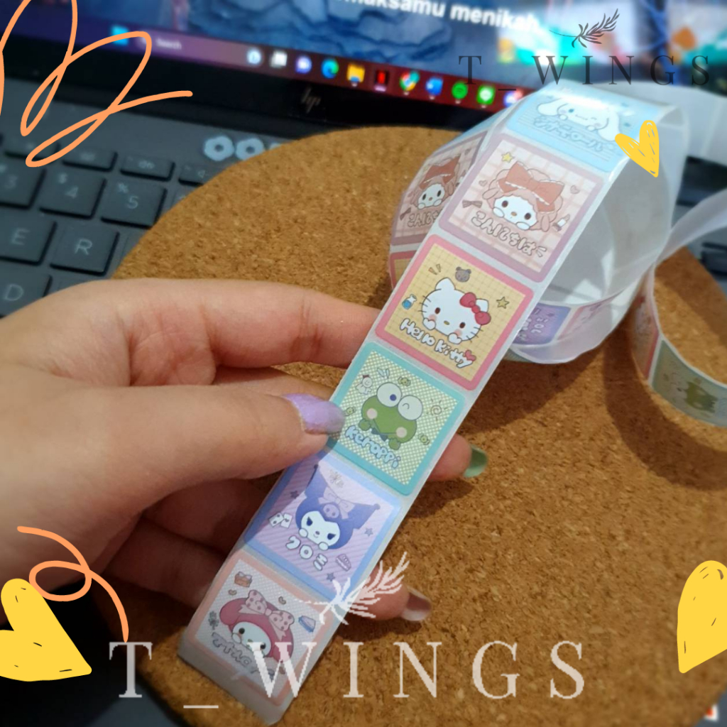 

[ 40 lembar ] stiker sanrio kuromi melody cinnamoroll pompompurin / stiker sanrio kawaii DIY deco