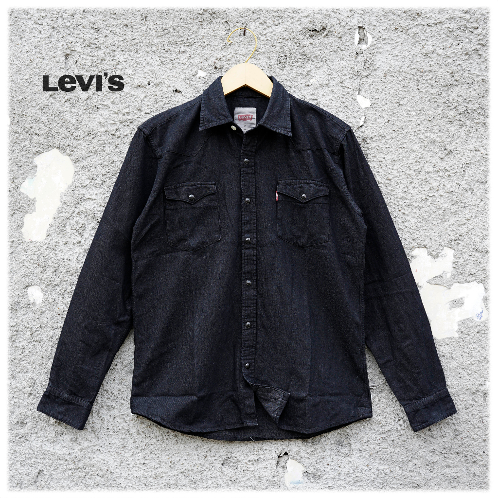 Kemeja Levis Original - Kemeja Panjang Pria - Black Series