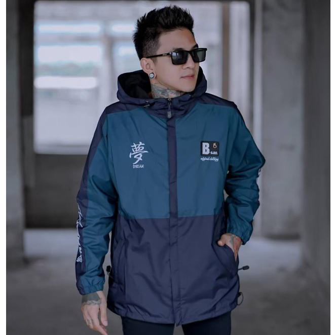 The Bojiel OD DREAM - Jaket Casual Navy Petro Jaket Parasut Pria Jaket Outdoor