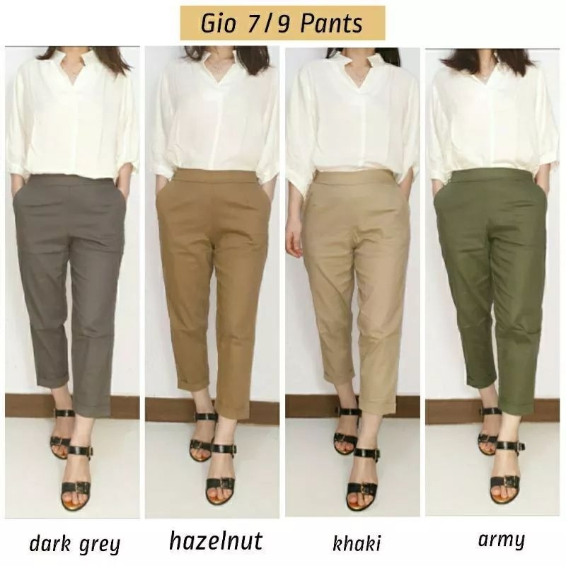 CELANA WANITA 7/9 GIO PANTS KATUN TWILL STRECH PREMIUM