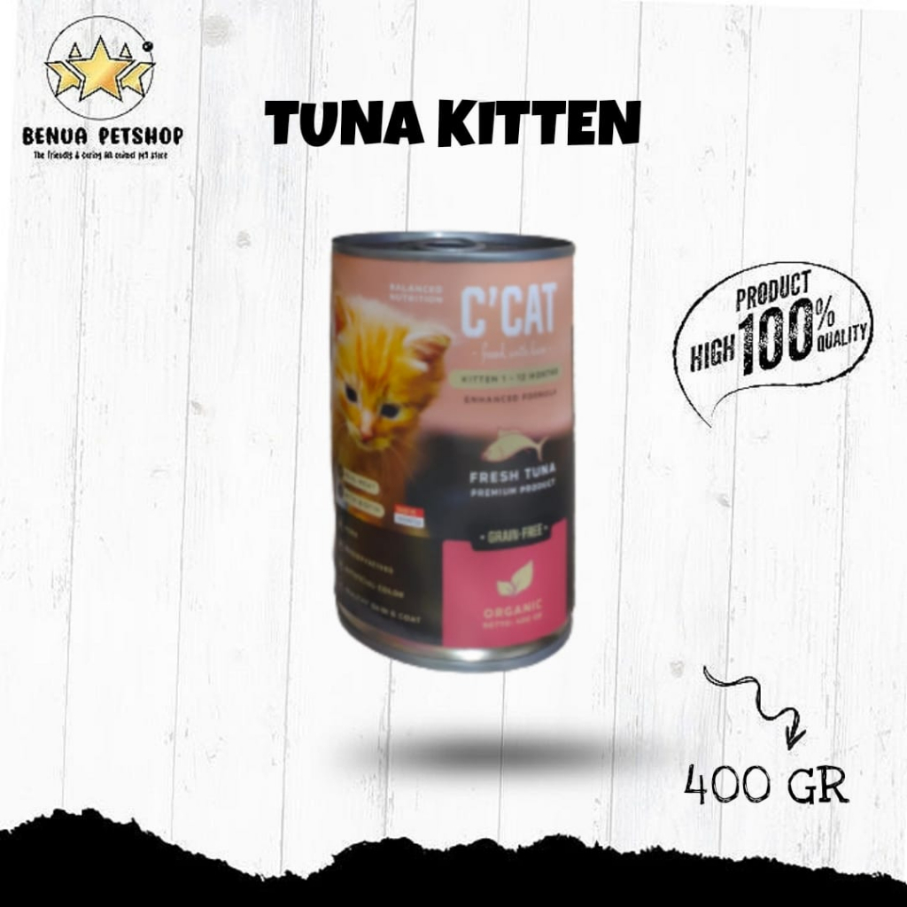 C'CAT PREMIUM CATFOOD MAKANAN KUCING KALENG ALL VARIAN - 400 GR