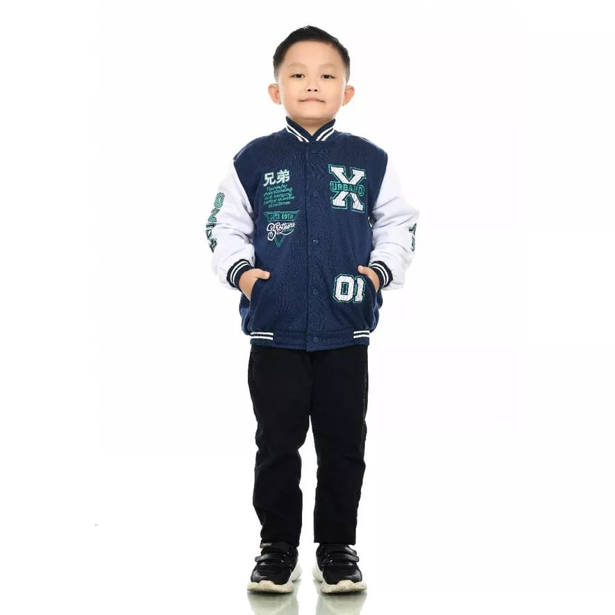 Jaket Varsity Anak Bomber Baseball / sweater anak cewek cowok model terbaru model bordir