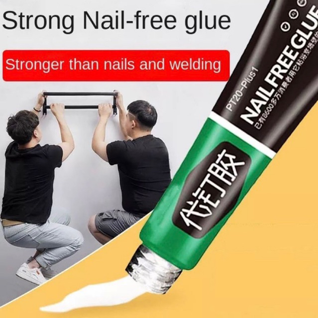 20ml Lem Penganti Paku Tembok Super Kuat Strong Nail Glue Perekat Serbaguna Lem Besi Kayu Kaca Keramik Waterproof
