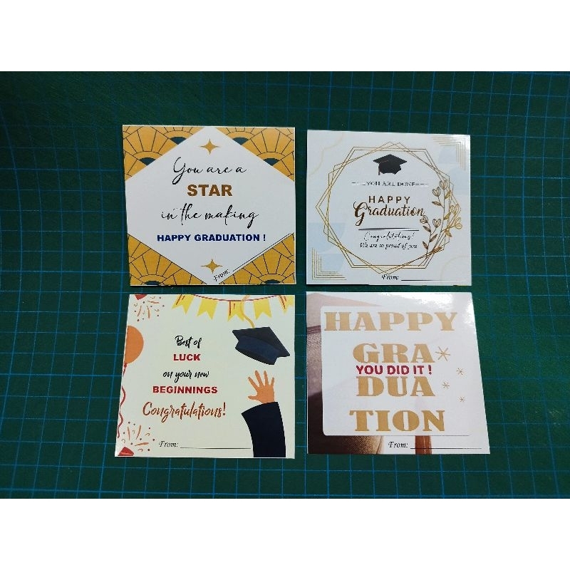 

sticker happy graduation text 20 pcs mix 4 motif