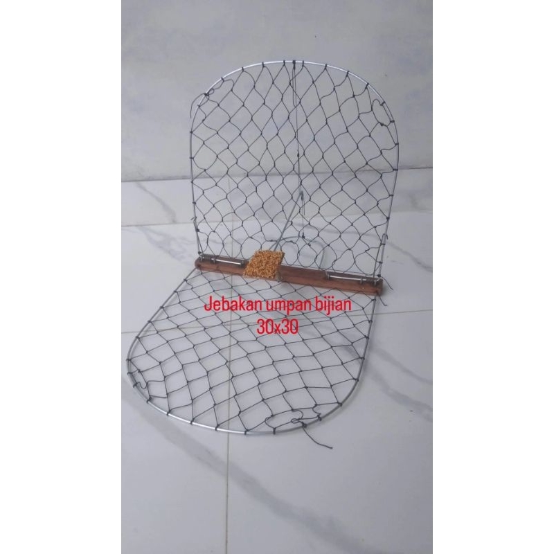 jebakan burung, jebakan perkutut, jebakan burung umpan bijian, sangkar jebak