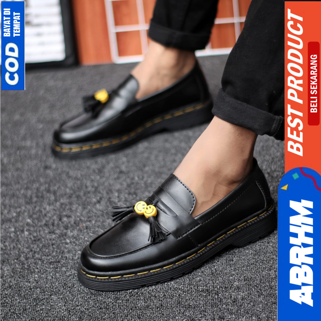 ABRHM Sepatu Loafers Docmart Formal Pantofel Casual Kerja Pria