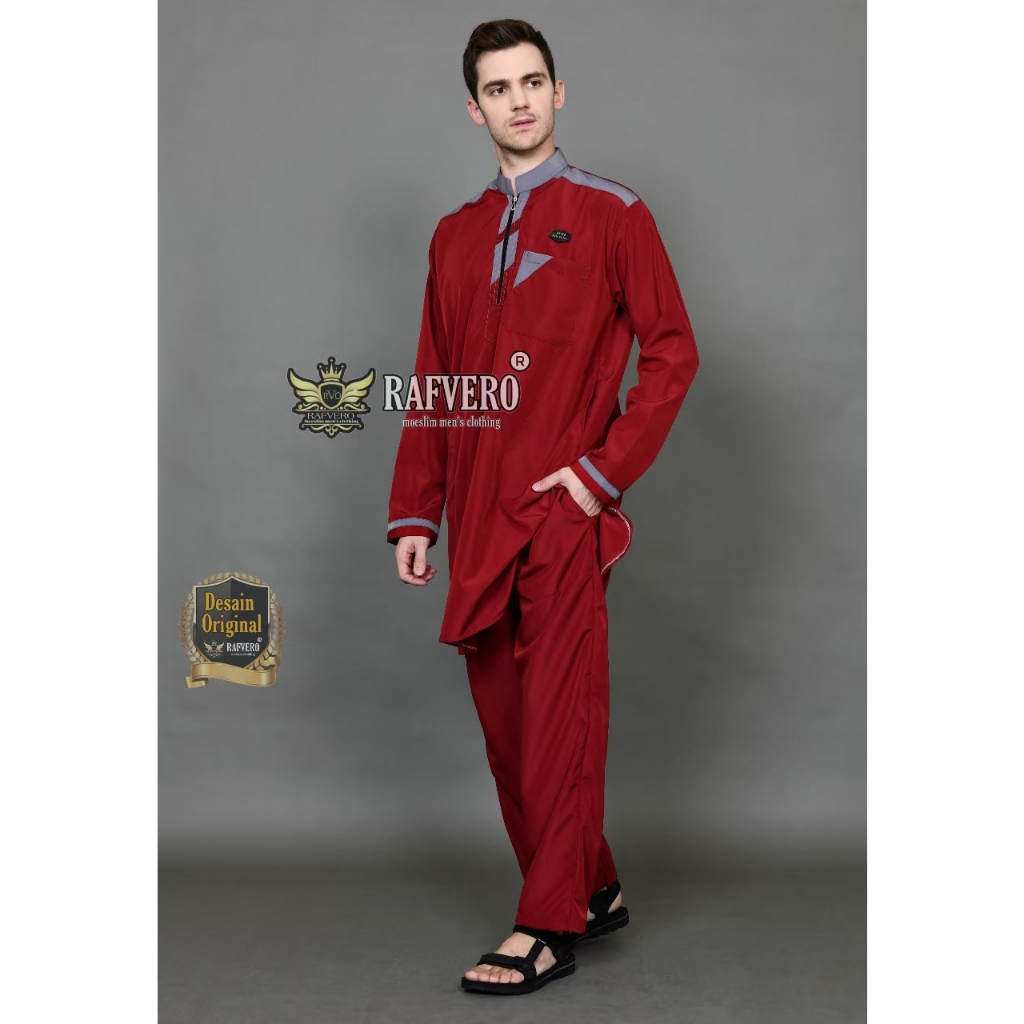 Baju Koko / Baju Muslim Setelan Pakistan Dewasa / Setelan Muslim ABIZAR / Gamis Pria / Koko Pakistan
