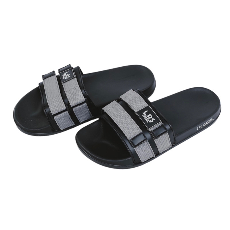 Sandal Pria wanita Slide Sendal Slip on Sendal Anti Licin Ringan Selop Gorka Abu lrs casual