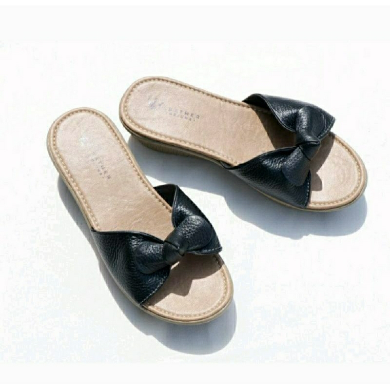 Sandal Kulit Sapi Asli Wedges Wanita