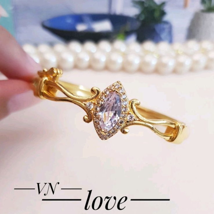 Gelang Bangle Xuping Permata Oval Perhiasan Fashion Wanita 206a2