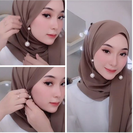 ANTING HIJAB MUTIARA/ ANTING HIJAB DAN TUSUK MUTIARA/ ANTING BOHLAM