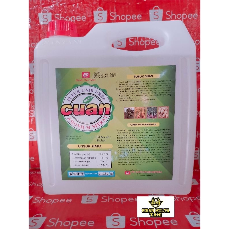 Pupuk Urea Cair CUAN PT.SANTANI 5L