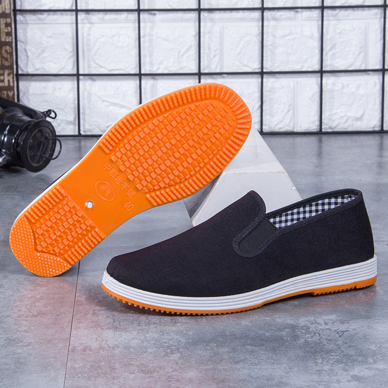 Sepatu Kanvas pria wanita sepatu tanpa tali hitam Sepatu Pria Sport Sneakers sepatu pria wanita