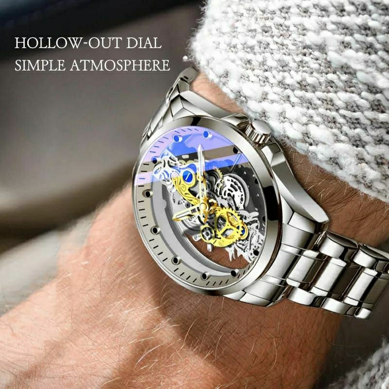 JAM TANGAN MEWAH KASUAL BISNIS QW02 ALL STAINLISS STEEL KUARSA MULTIFUNCTIONAL