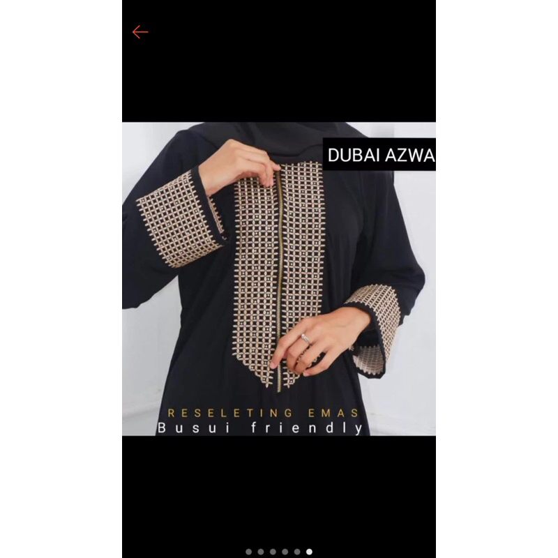 GAMIS SYARI ABAYA BORDIR MUSLIM DUBAI AZWA (BUSUI)