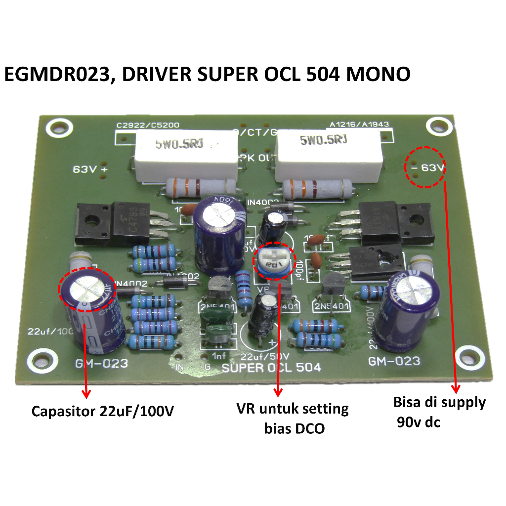 Kit Driver Power Amplifier Mono SUPER SOCL 504 by Gm
