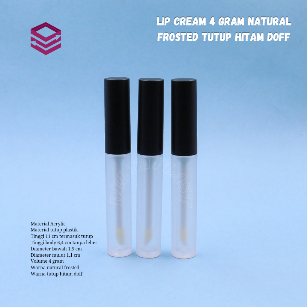 botol lip gloss 4ml cream / botol lip cream 4ml frosted /botol acrylic