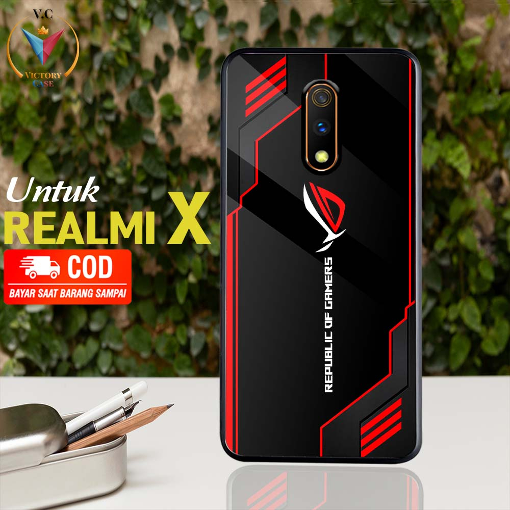 Case Hp Softcase glossy For REALME X  ROG2 Silikon glass Casing Handphone Premium