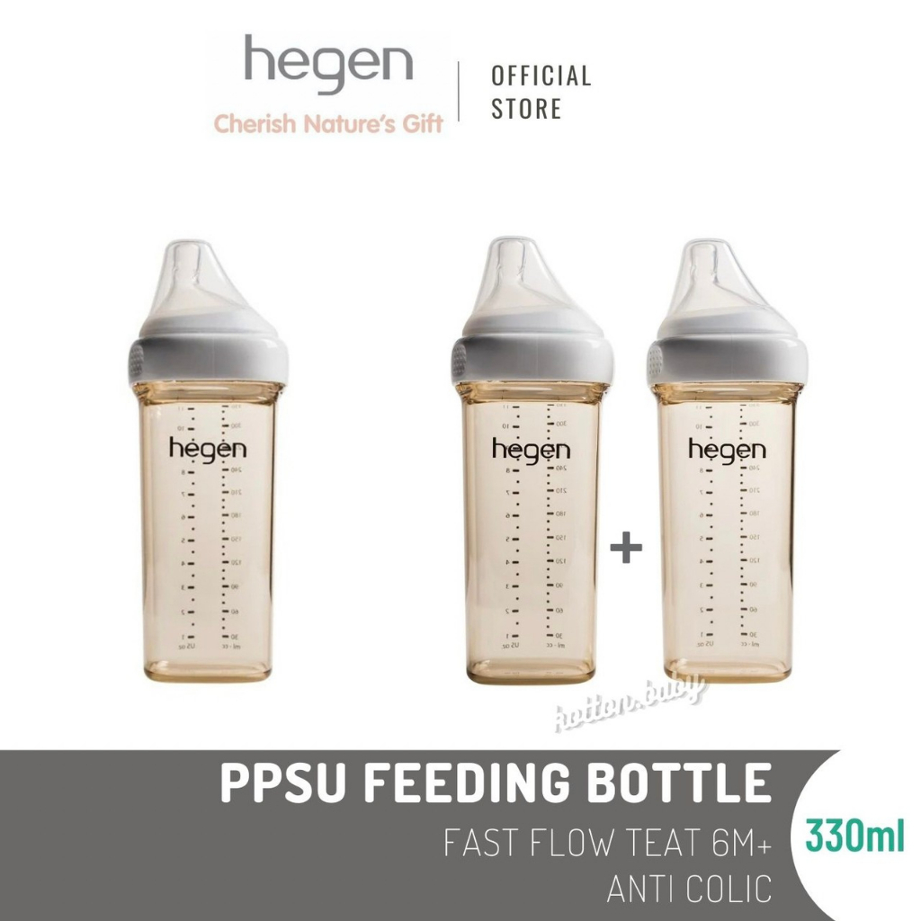 Hegen Feeding Bottle PPSU 330ml isi 1 &amp; 2 pcs