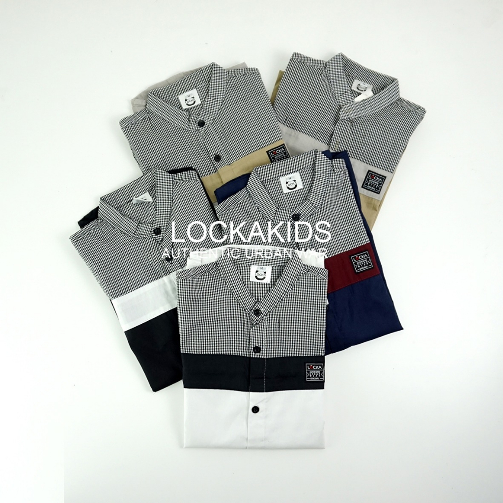 baju koko anak laki-laki lengan panjang kemeja muslimanak usia 9-16 tahun bahan premium by lockakids