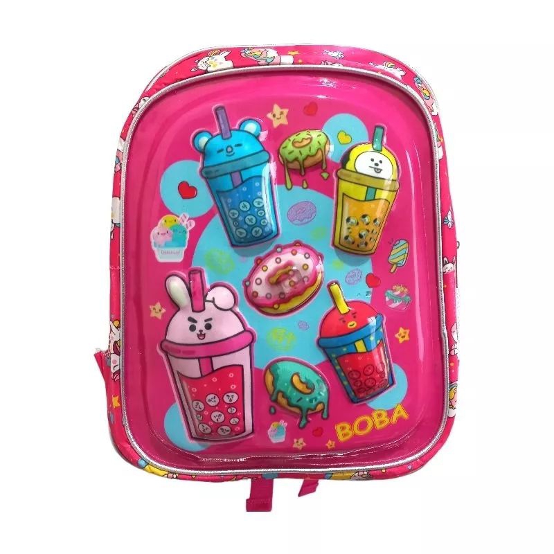 TAS ANAK SD TK dan PAUD Tas anak murah Tas wanita tas perempuan  karakter boba tas sekolah tas bagus tas murah tas cantik TAS PEREMPUAN RANGSEL MODEL TIMBUL DOBEL 3d