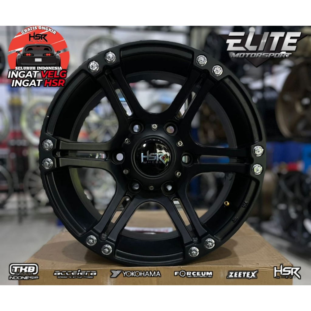 Velg mobil Isuzu Hyundai KIA R15 Lubang 6 - Velg Racing HSR KIZU 959