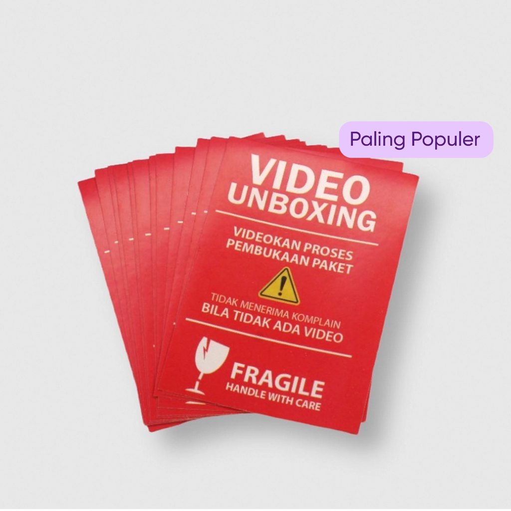 

Sticker Video Unboxing - Sticker Fragile - Label Pengiriman | Custoom.in