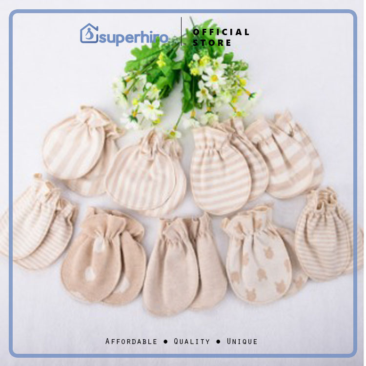 Sarung Tangan Mitten Booties Bayi Earth Color Premium Baby Newborn