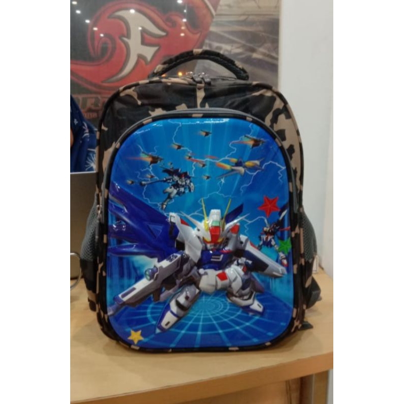 Tas Ransel Anak Sekolah Batok Karakter 15'' Fortune 500338 Biru Raincover